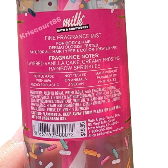 BBW Milk Bar Birthday Cake 2PC NEW FULL-SIZE - Picture 9 of 16